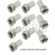 Kit Conector Rosca P/ Cabo Rg6