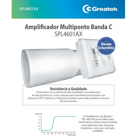 LNBF Multiponto GREATEK Profissional SPL-4601AX - Banda C 