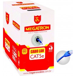 Cabo Lan 4 Pares Cobre Cat 5e 305m (azul ) Megatron