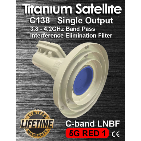 LNBF BANDA C MONOPONTO  WIDEBAND  3.4 - 4.2 C1-PLL LITE -  TITANIUM SATELLITE