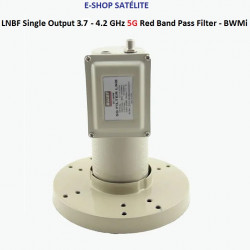 LNBF Single Output 3.7 - 4.2 GHz 5G Red Band Pass Filter - BWMi