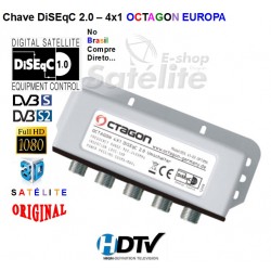 CHAVE DiSEqC 1.0 4x1 OCTAGON  - EUROPA