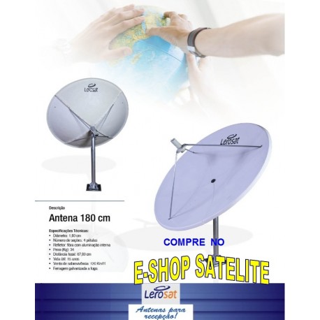 Antena Fibra de Vidro 180 CM LERO-SAT