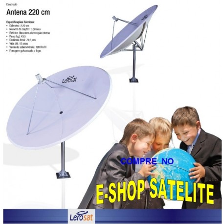 Antena Fibra de Vidro 220 CM LERO-SAT