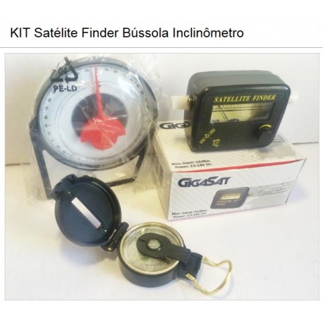 KIT Satélite Finder + Bússola + Inclinômetro Antena Parabólica