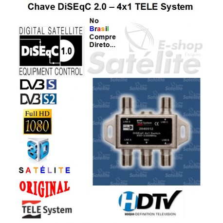 CHAVE DiSEqC 2.0  4x1 TELESYSTEM