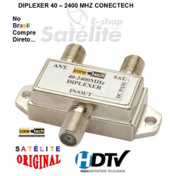 Diplexer CONECTECH Satélite + UHF / VHF ANTENA TERRESTRE