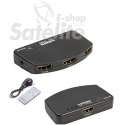 SWITCH HDMI 3 PORTAS COM CONTROLE REMOTO AL-HMXA3 