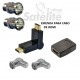 KIT EMENDA HDMI MACHO GOLD 90° LOUD E CONECTOR PARA TV´S